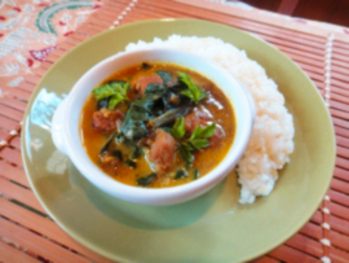 チキンとホウレン草のカレー